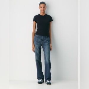 Aritzia's Tna women's HomeStretch crew neck T-Shirt size 2XL 94% cotton black